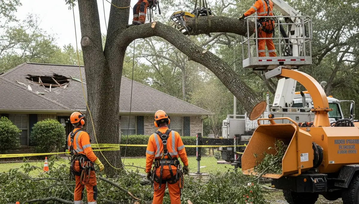 Emergency tree service in Cherry Hill, NJ removing storm-damaged fallen trees safely