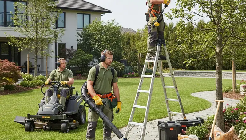 Cherry Hill, NJ tree service crew trimming and removing trees for safe, professional landscape care