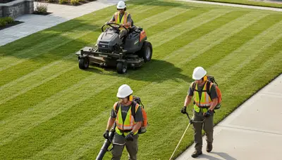 Cherry Hill, NJ tree service crew providing professional lawn care and turf treatment for healthy yards