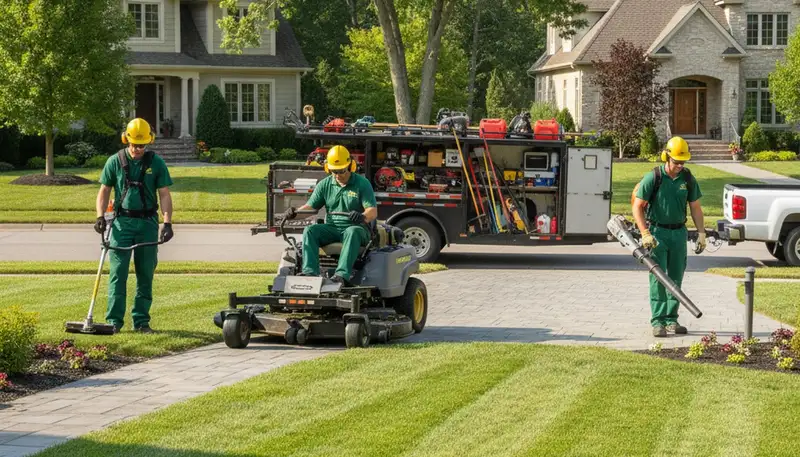Cherry Hill, NJ lawn care team providing mowing and seasonal turf maintenance for residential yards