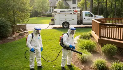 Professional tick control treatment for a Cherry Hill, NJ yard by Arbor Tree Care