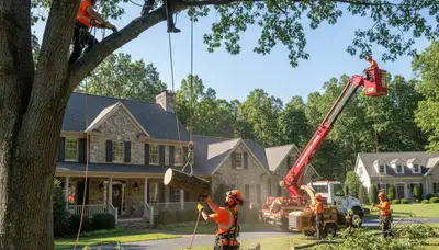 Tree service crew in Cherry Hill, NJ providing professional tree care and removal services