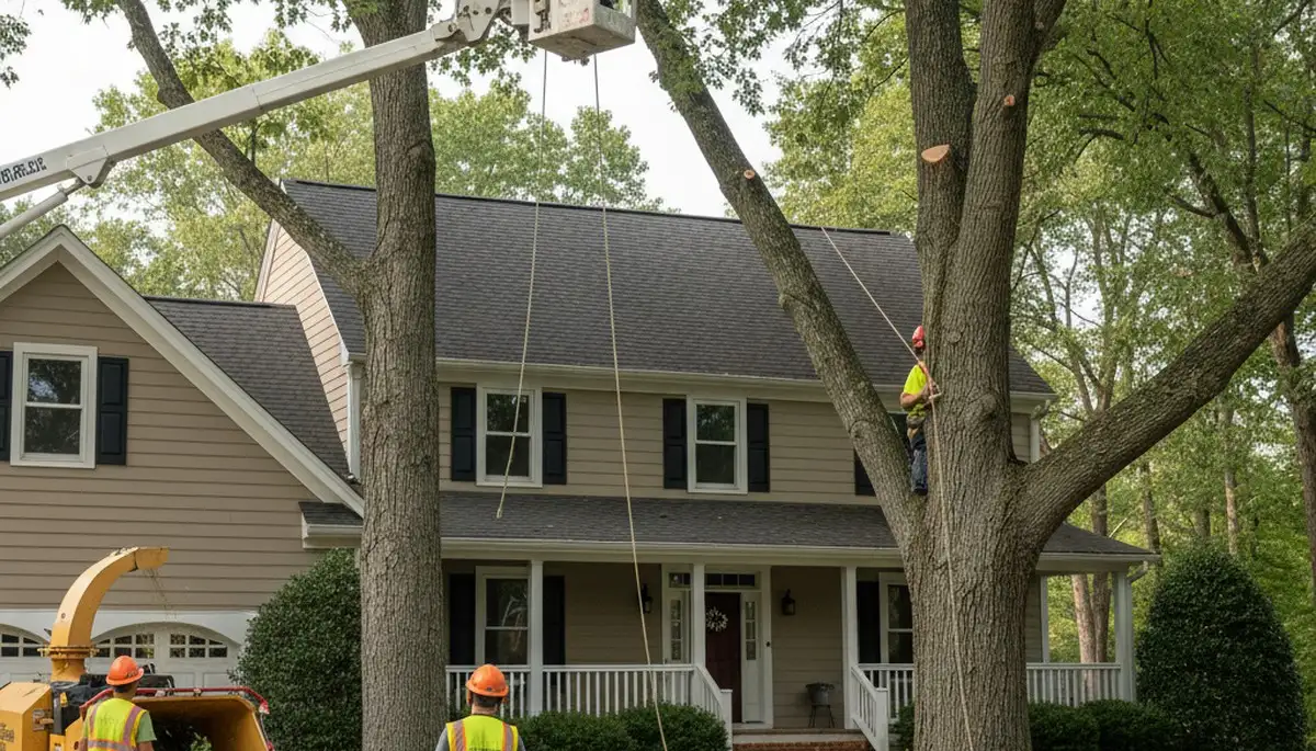 Tree service crew in Cherry Hill, NJ providing professional tree trimming and removal services