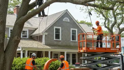 Tree service crew in Cherry Hill, NJ providing professional tree trimming and removal services