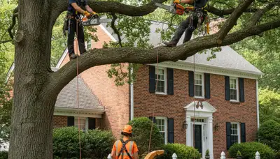 Tree service crew in Cherry Hill, NJ providing professional tree care and removal services