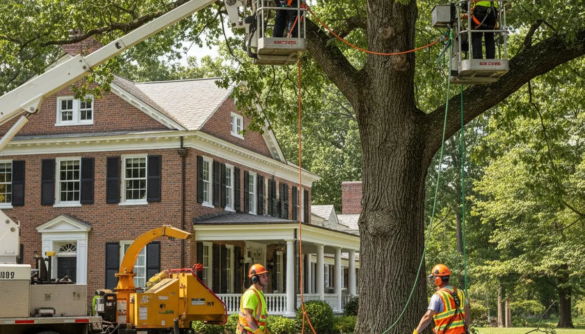 Tree service crew in Cherry Hill, NJ providing expert tree removal and pruning for local properties