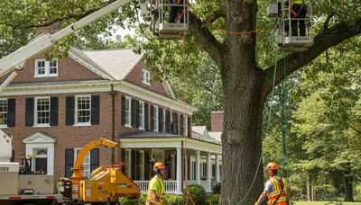 Tree service crew in Cherry Hill, NJ providing expert tree removal and pruning for local properties