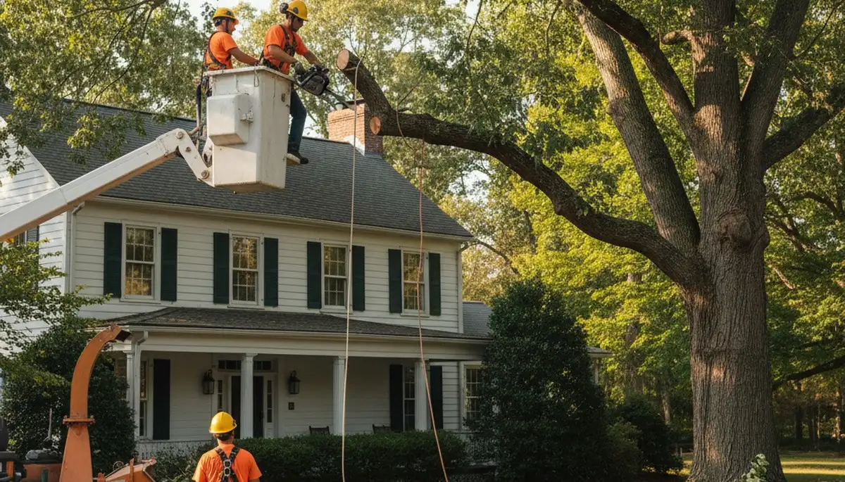 Tree service crew in Cherry Hill, NJ providing professional tree trimming and removal services