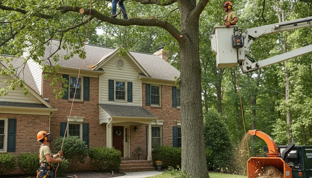 Tree service crew in Cherry Hill, NJ providing professional tree trimming and removal services