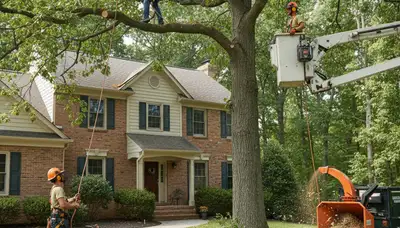Tree service crew in Cherry Hill, NJ providing professional tree trimming and removal services