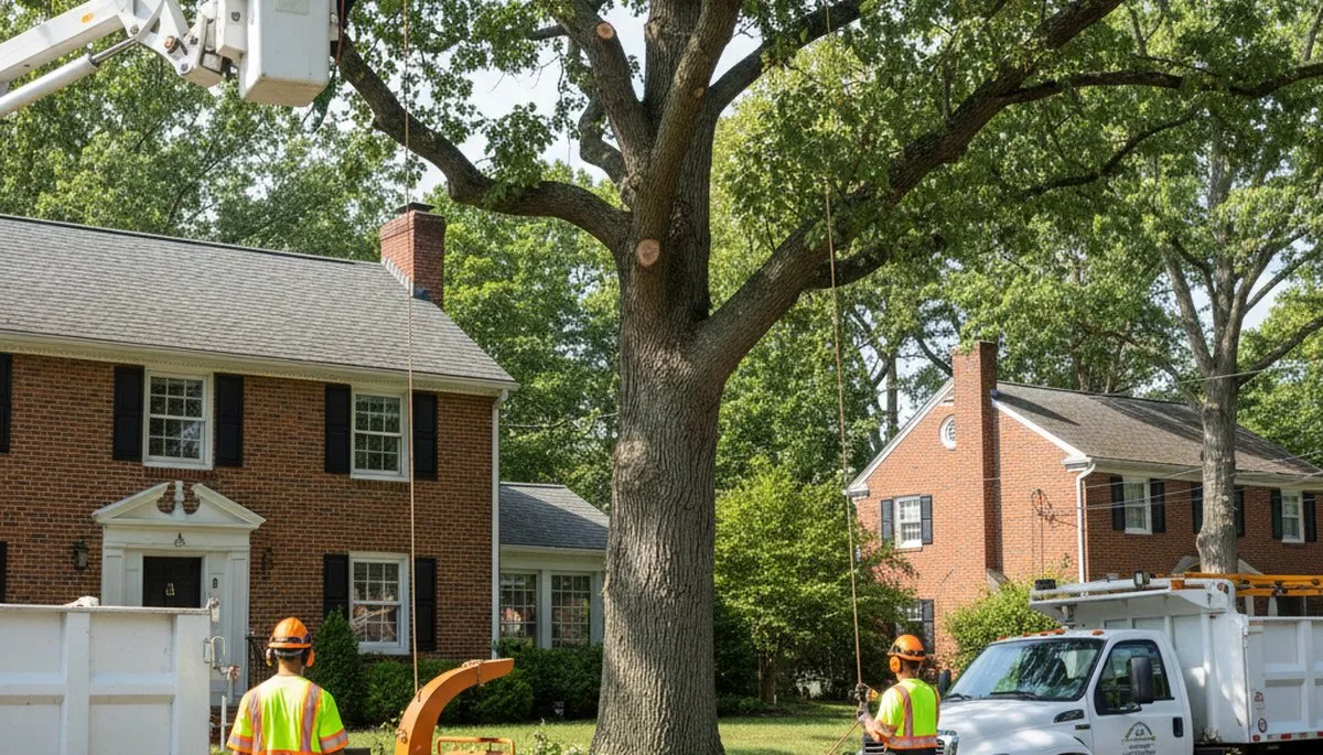 Tree service crew in Cherry Hill, NJ providing professional tree care and removal services