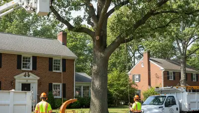 Tree service crew in Cherry Hill, NJ providing professional tree care and removal services