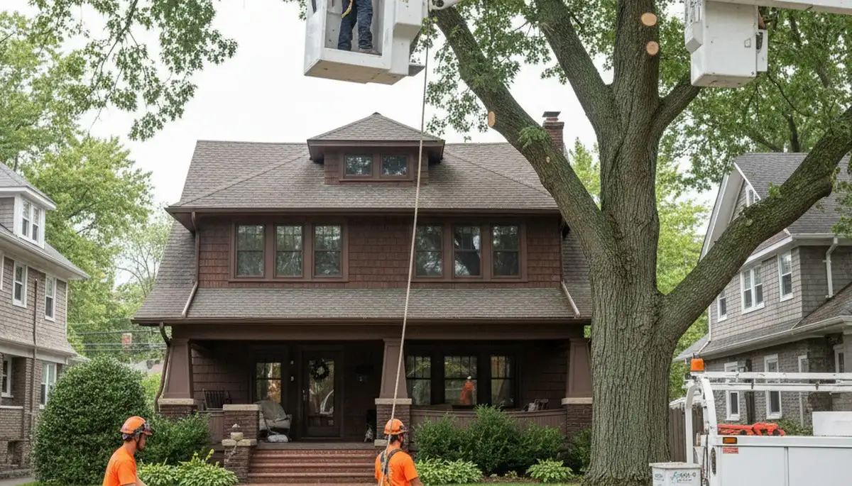 Tree service crew in Cherry Hill, NJ providing professional tree trimming and removal services