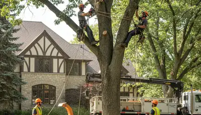 Tree service crew in Cherry Hill, NJ providing professional tree care and removal services