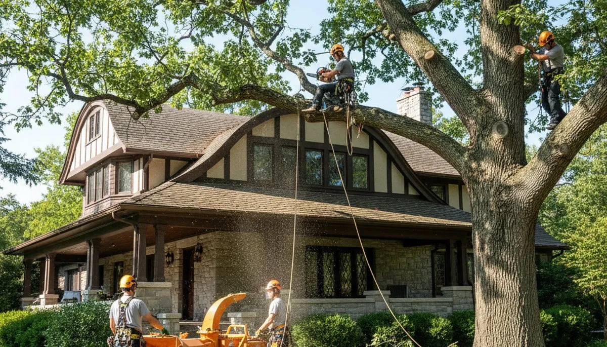 Tree service crew in Cherry Hill, NJ providing professional tree trimming and removal services