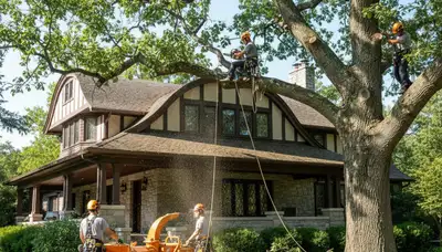 Tree service crew in Cherry Hill, NJ providing professional tree trimming and removal services