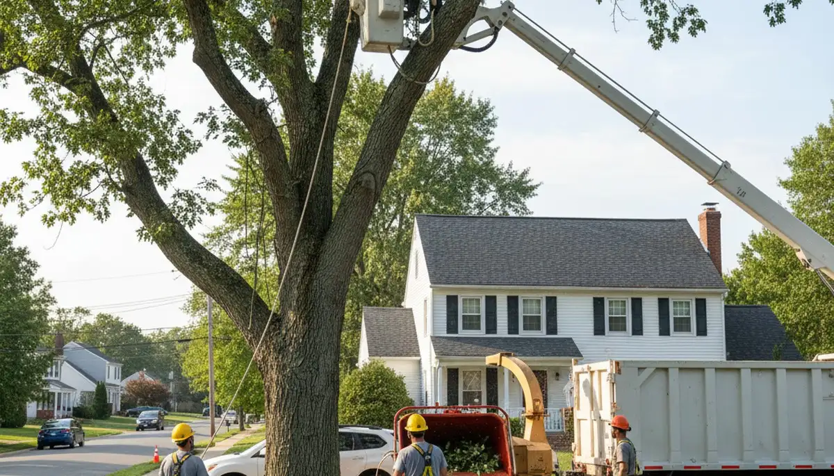 Tree service crew in Cherry Hill, NJ providing professional tree trimming and removal services